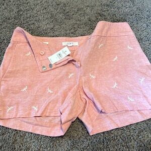 Pink firefly pattern shorts from the loft